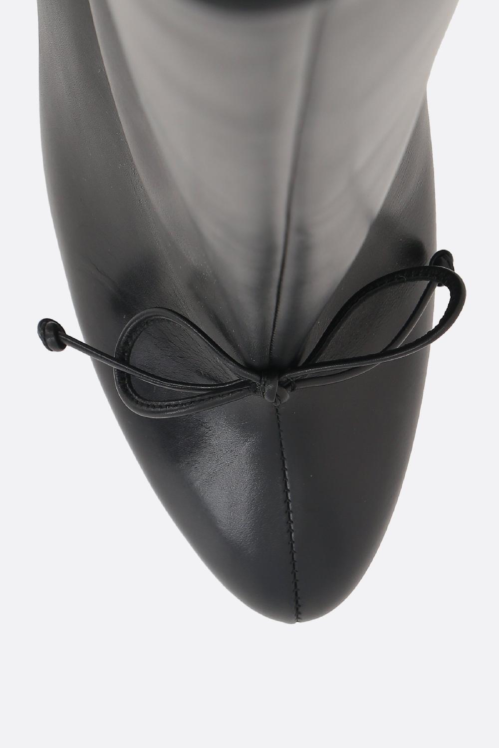 ALAIA Stivale In Pelle Liscia Con Fiocco