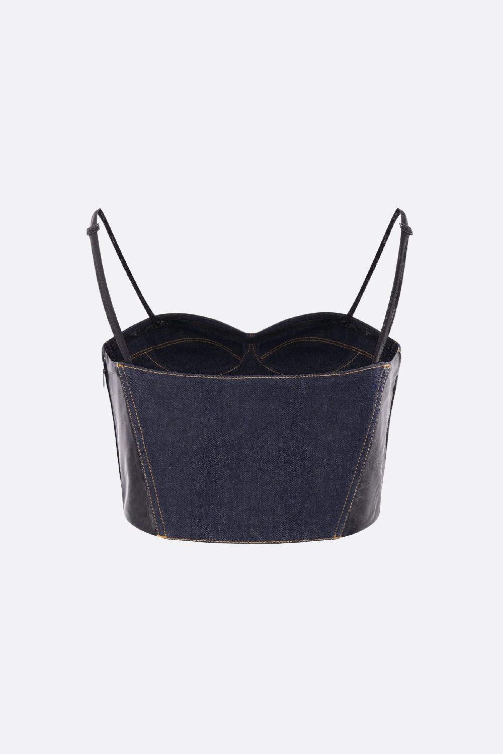 ALAIA Top Bralette In Denim