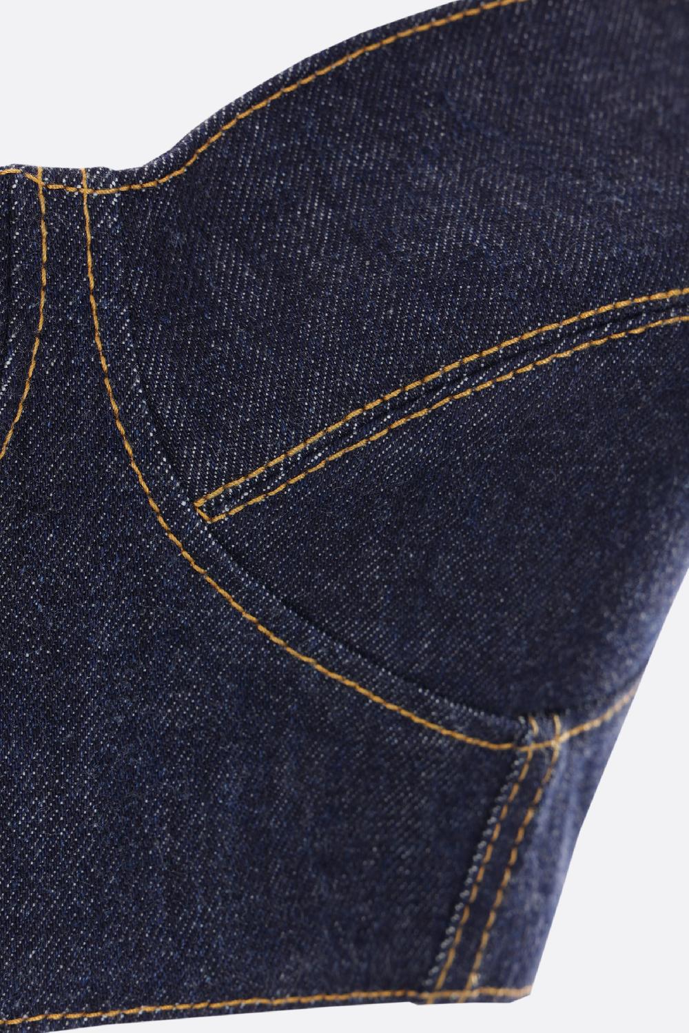 ALAIA Top Bralette In Denim