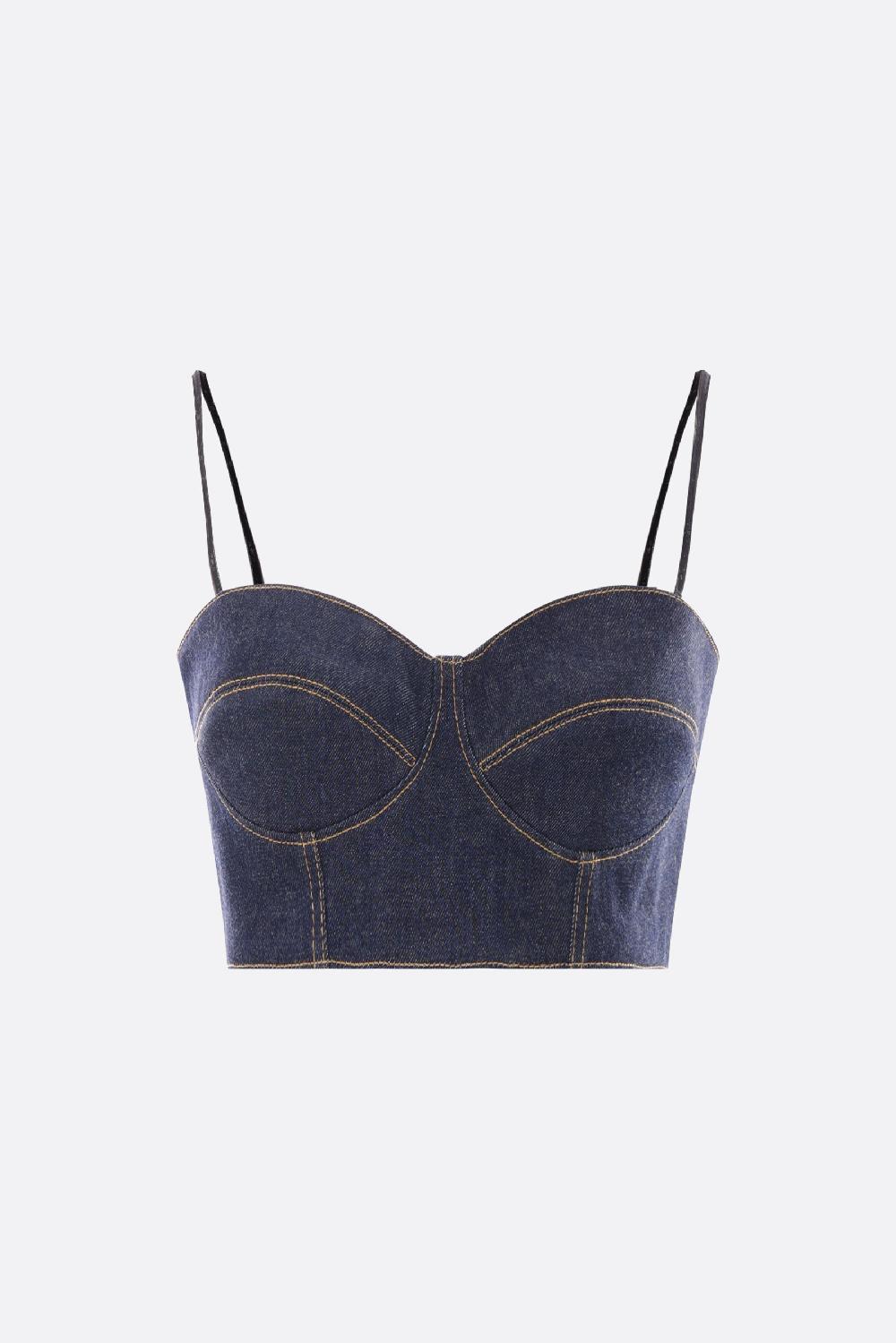 ALAIA top bralette in denim