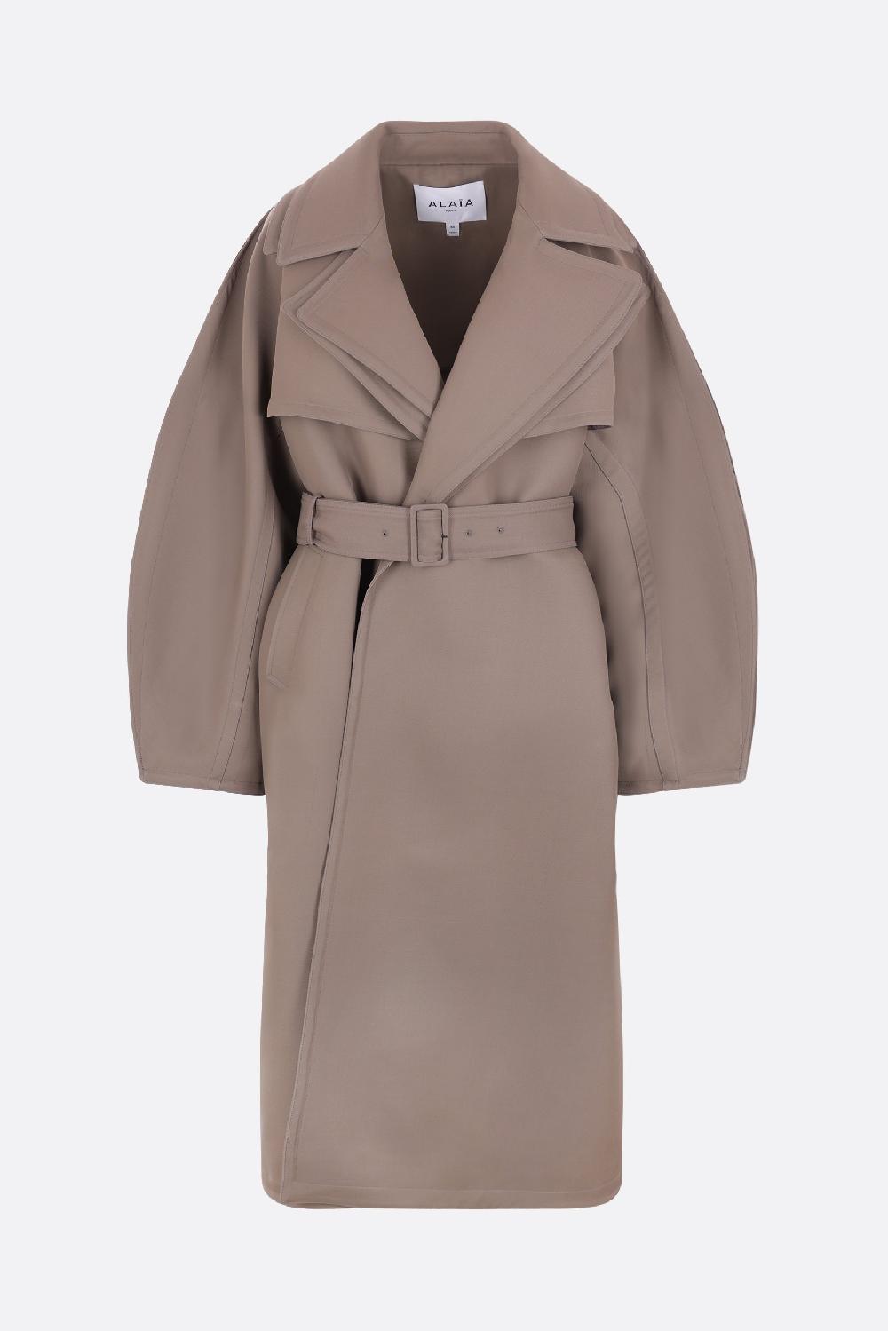 ALAIA Trench A Vestaglia In Misto Lana