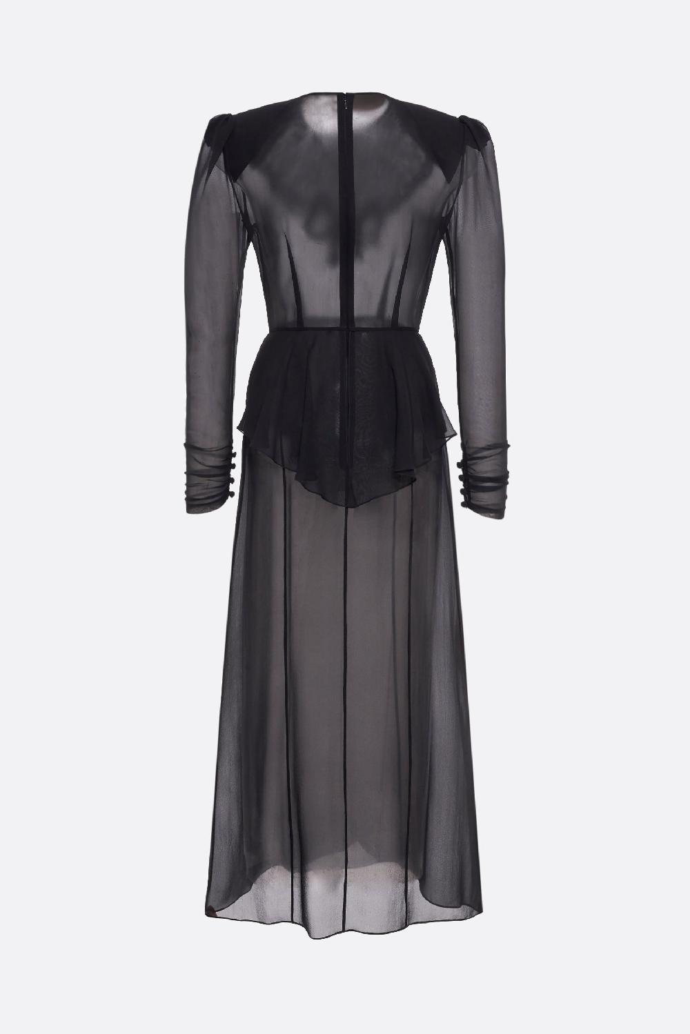 ALESSANDRA RICH Abito Lungo In Georgette E Pizzo