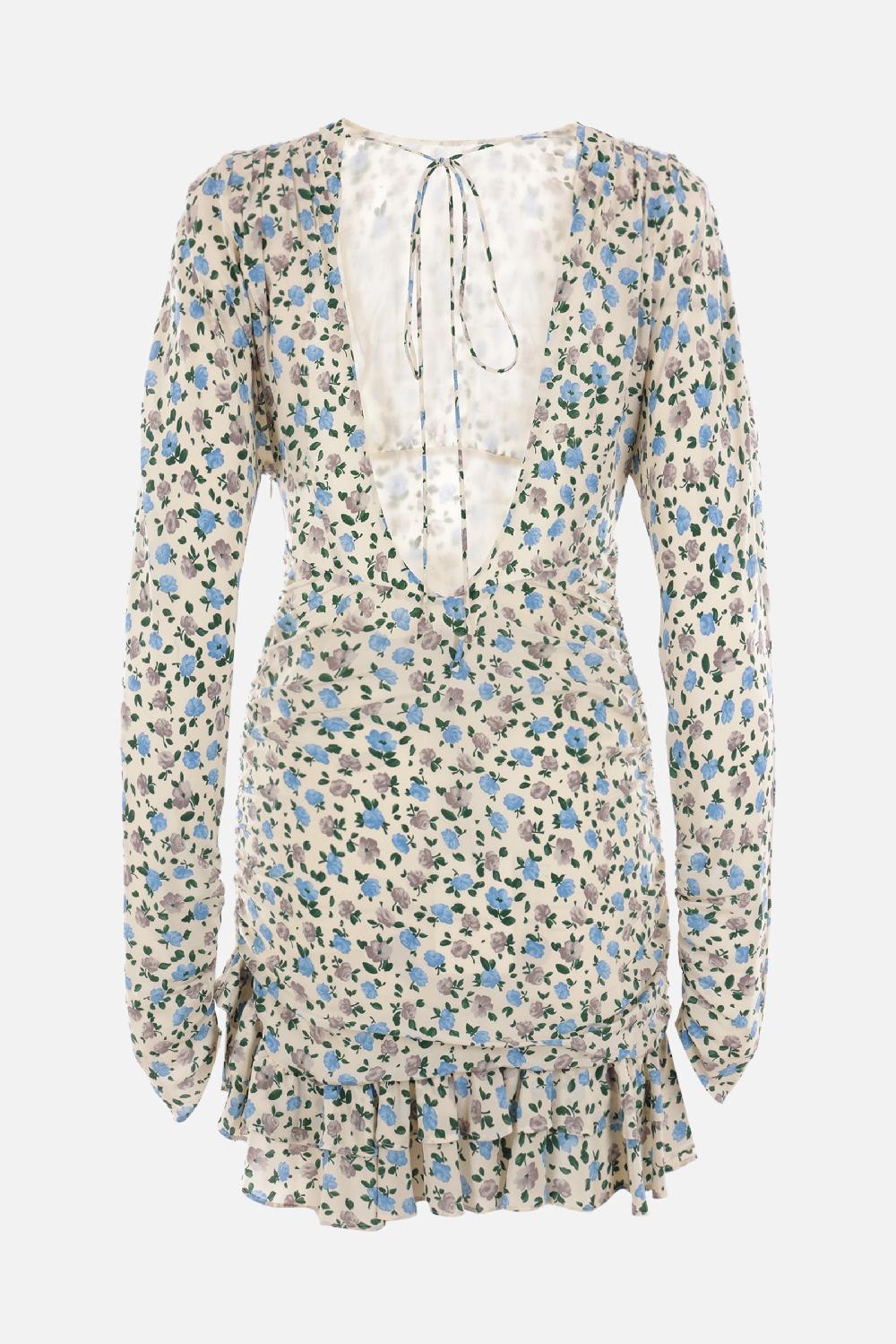 ALESSANDRA RICH Miniabito In Seta Stampa Floreale