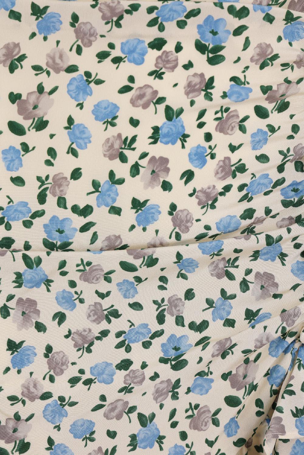 ALESSANDRA RICH Miniabito In Seta Stampa Floreale