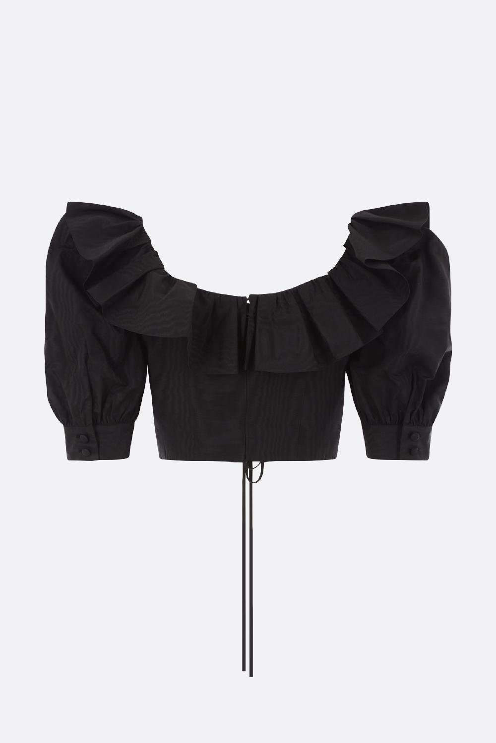 ALESSANDRA RICH Top Cropped In Polyfaille Moiré