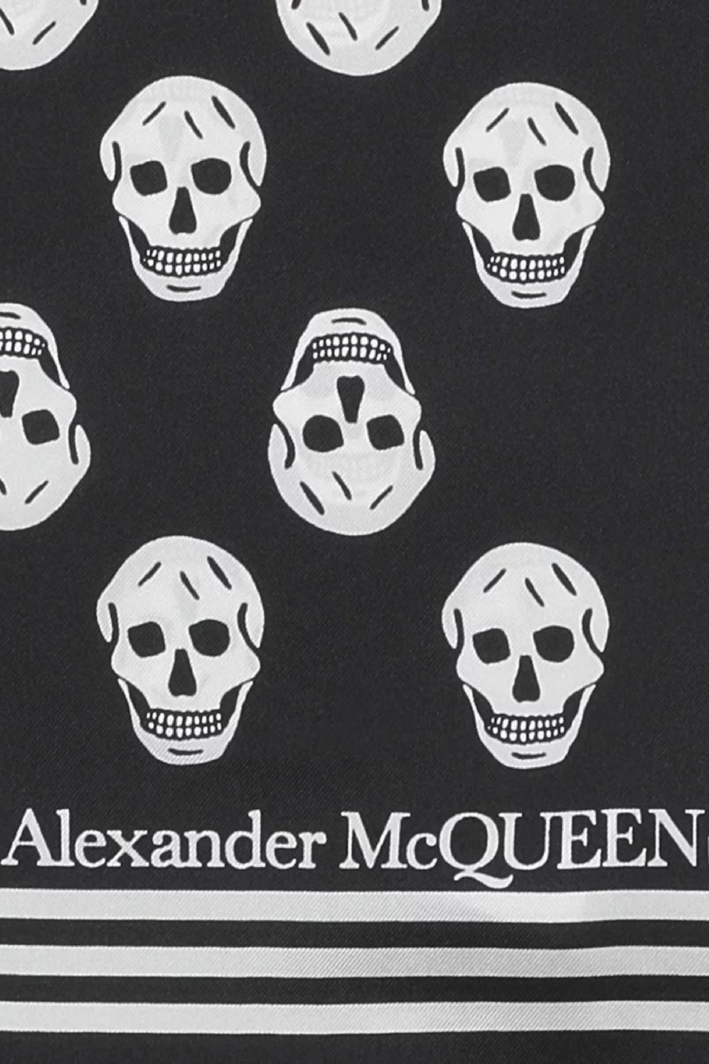ALEXANDER McQUEEN Foulard Biker Skull In Seta