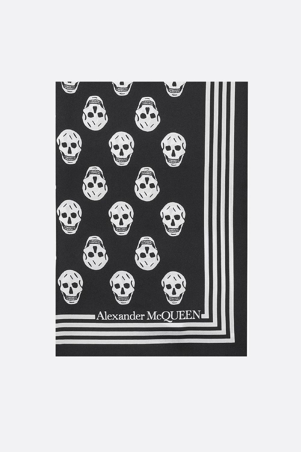 ALEXANDER McQUEEN foulard Biker Skull in seta