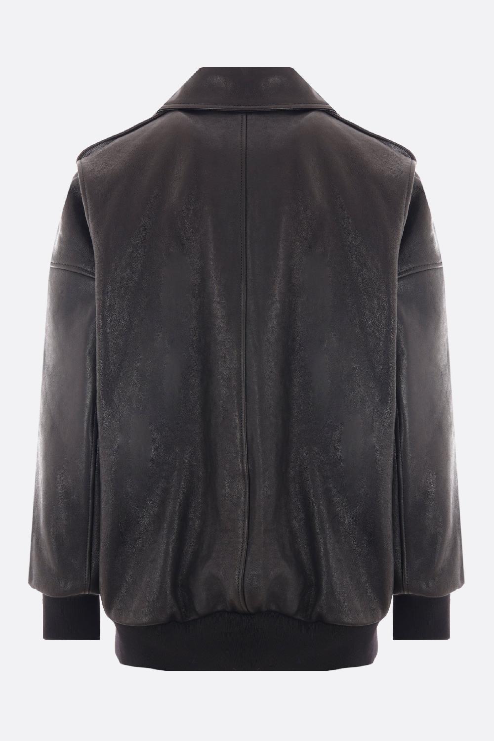 ALEXANDER McQUEEN Giubbotto Oversize In Pelle