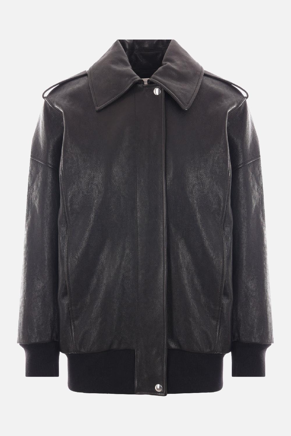 ALEXANDER McQUEEN giubbotto oversize in pelle