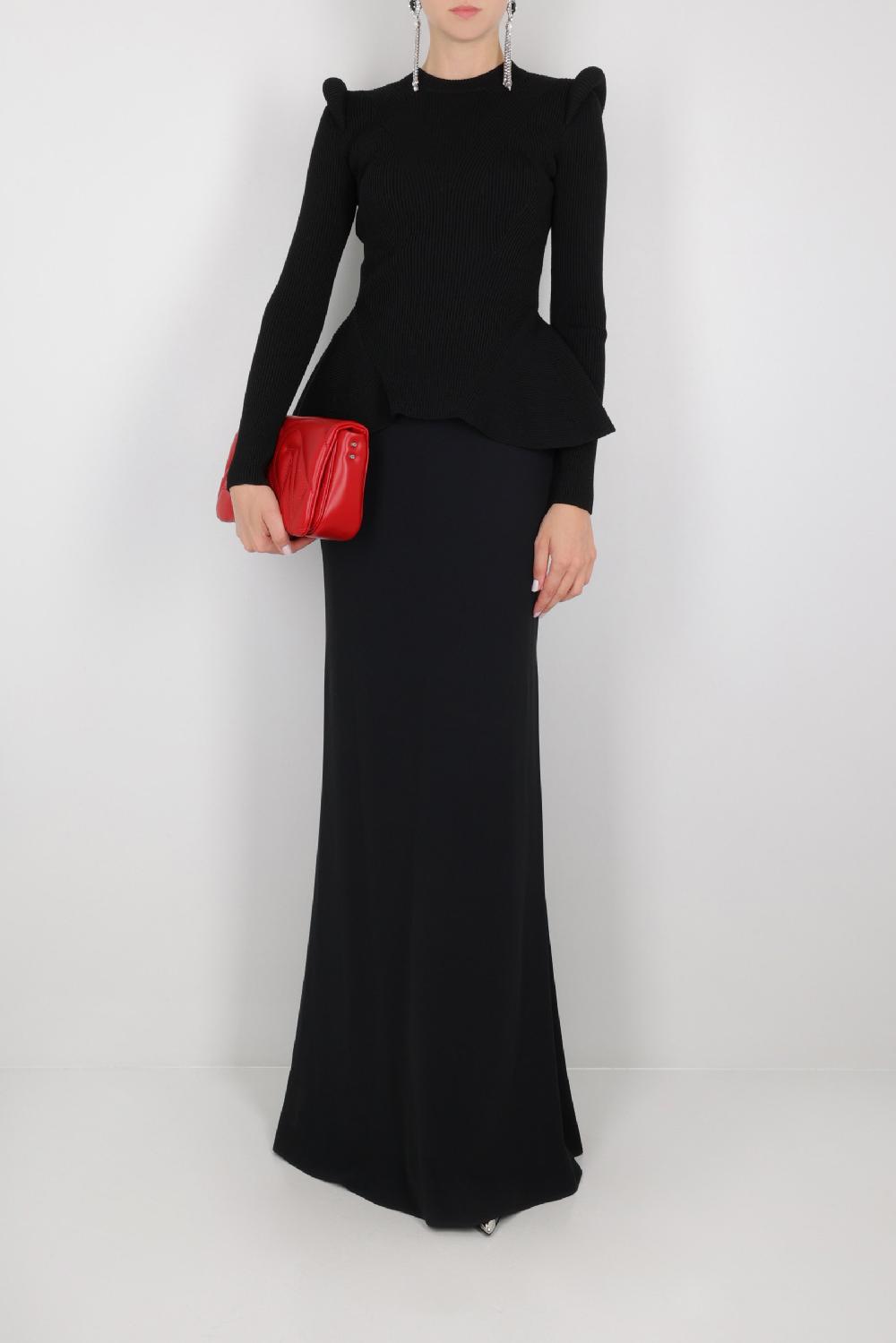 ALEXANDER McQUEEN Gonna Lunga A Sirena In Crepe