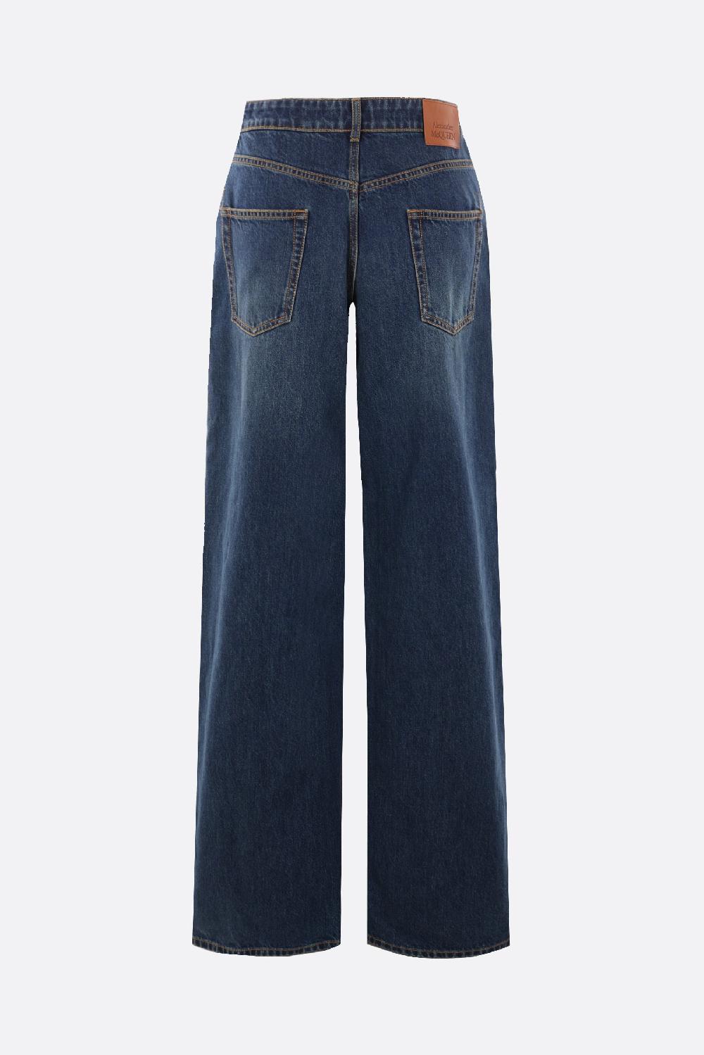 ALEXANDER McQUEEN Jeans A Gamba Ampia In Denim