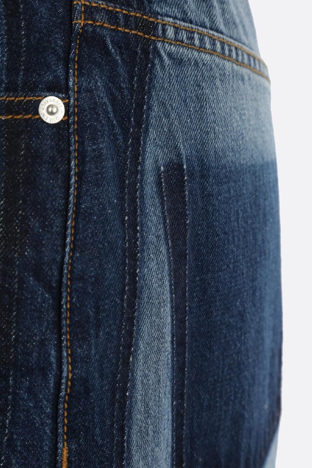 ALEXANDER McQUEEN Jeans A Gamba Larga In Denim