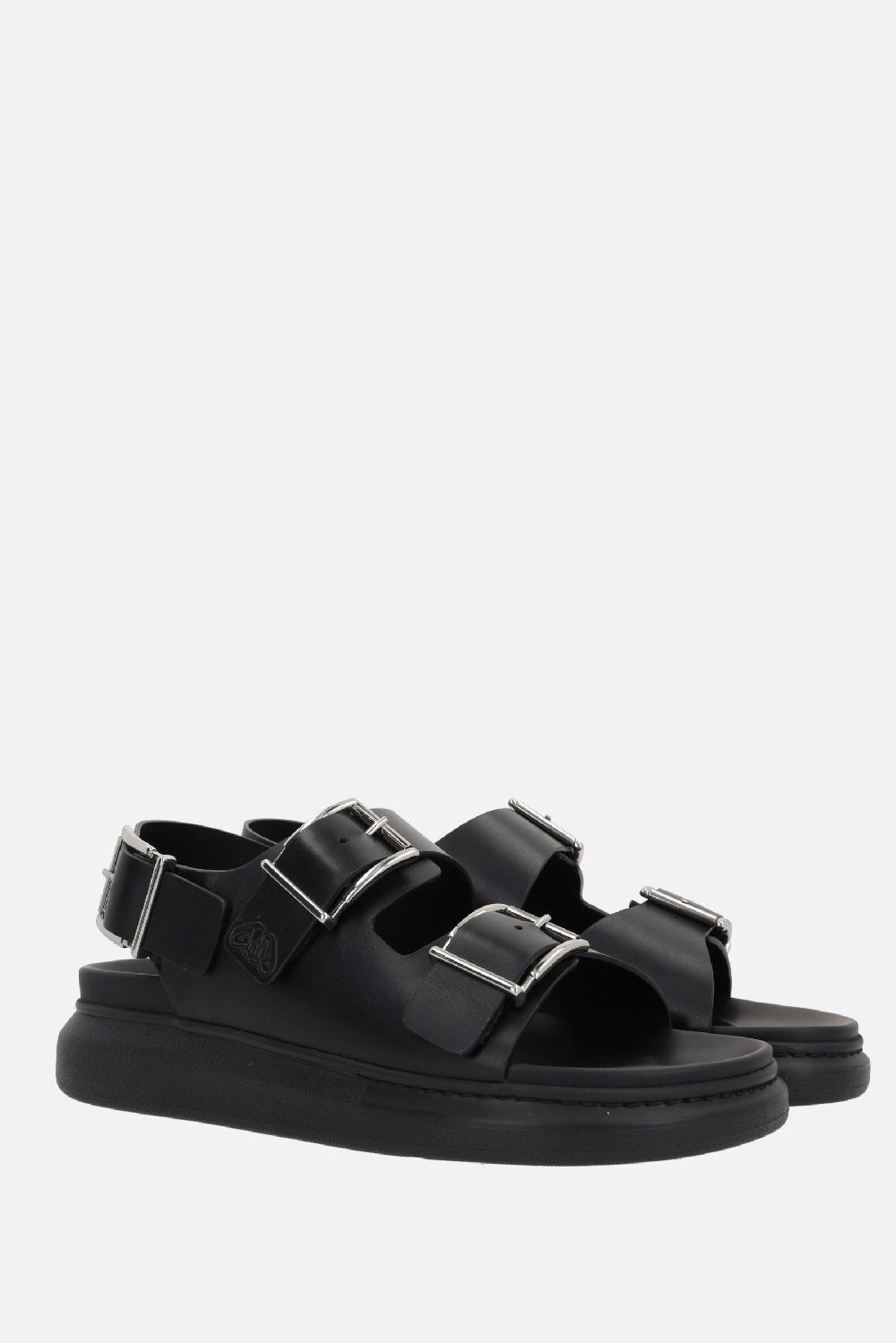 ALEXANDER McQUEEN Sandalo Flat In Pelle Liscia