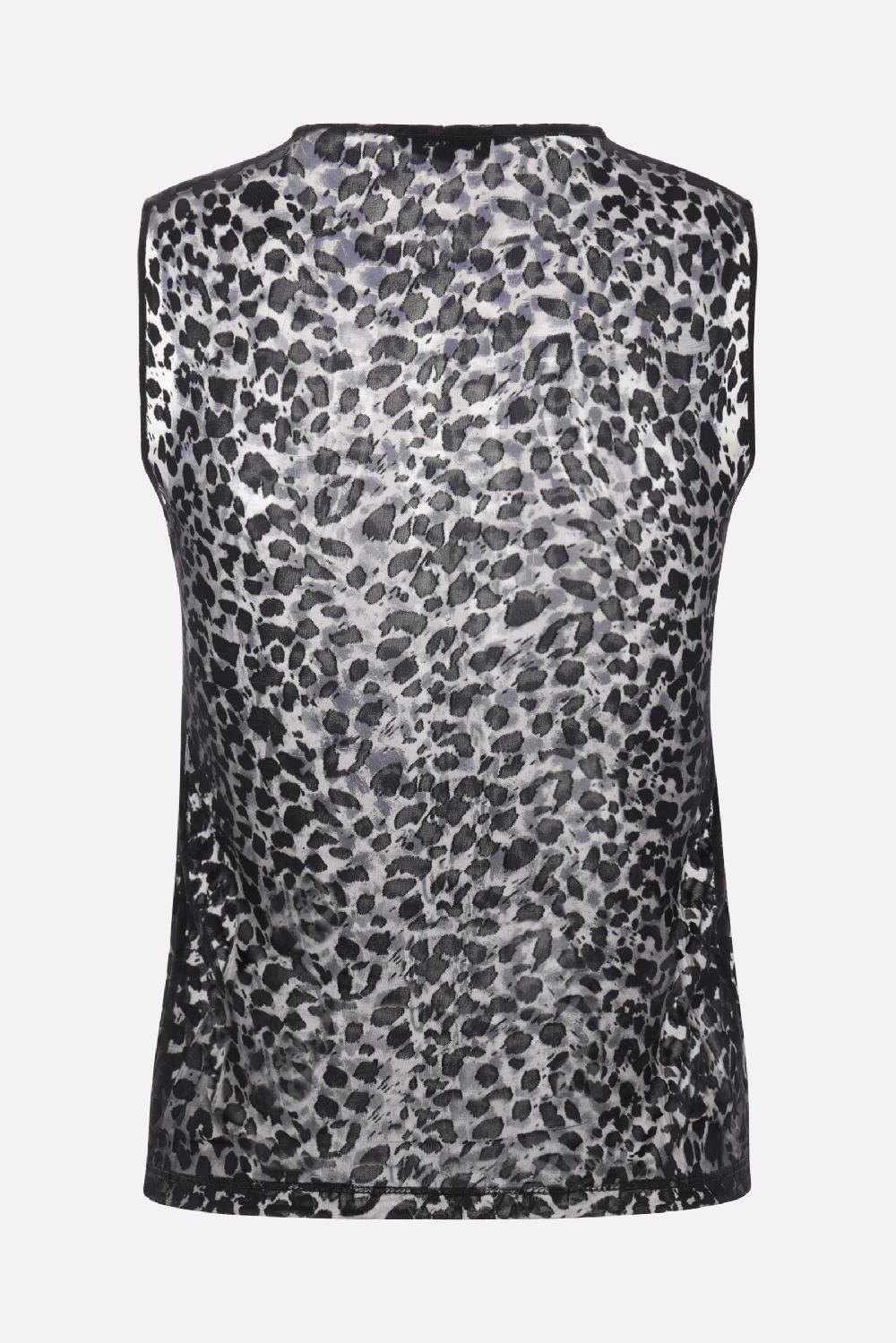 ALEXANDER McQUEEN Top Smanicato In Jersey Devoré