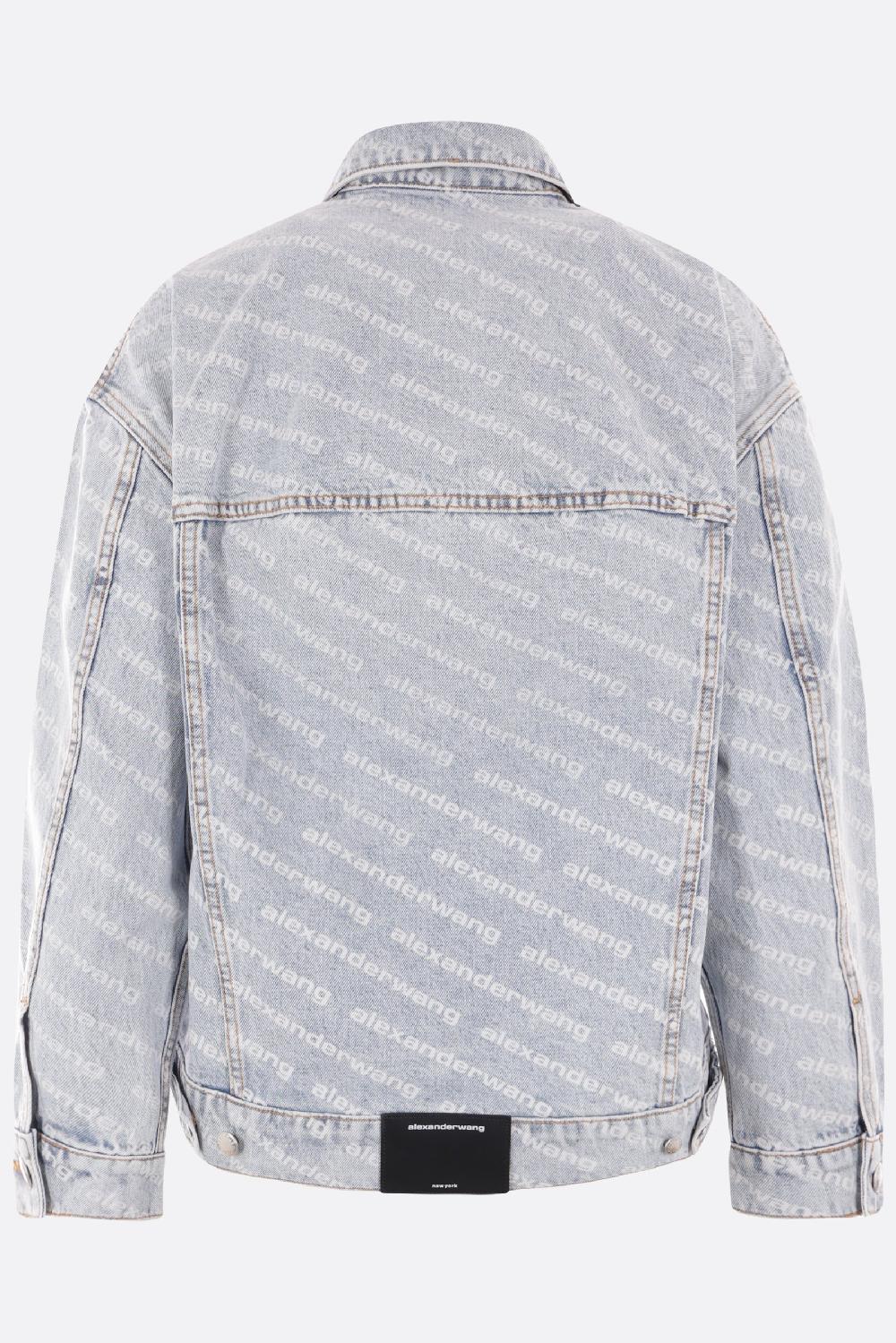 ALEXANDER WANG Giubbotto In Denim Stampa Logo