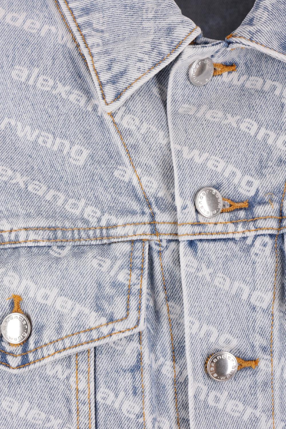 ALEXANDER WANG Giubbotto In Denim Stampa Logo