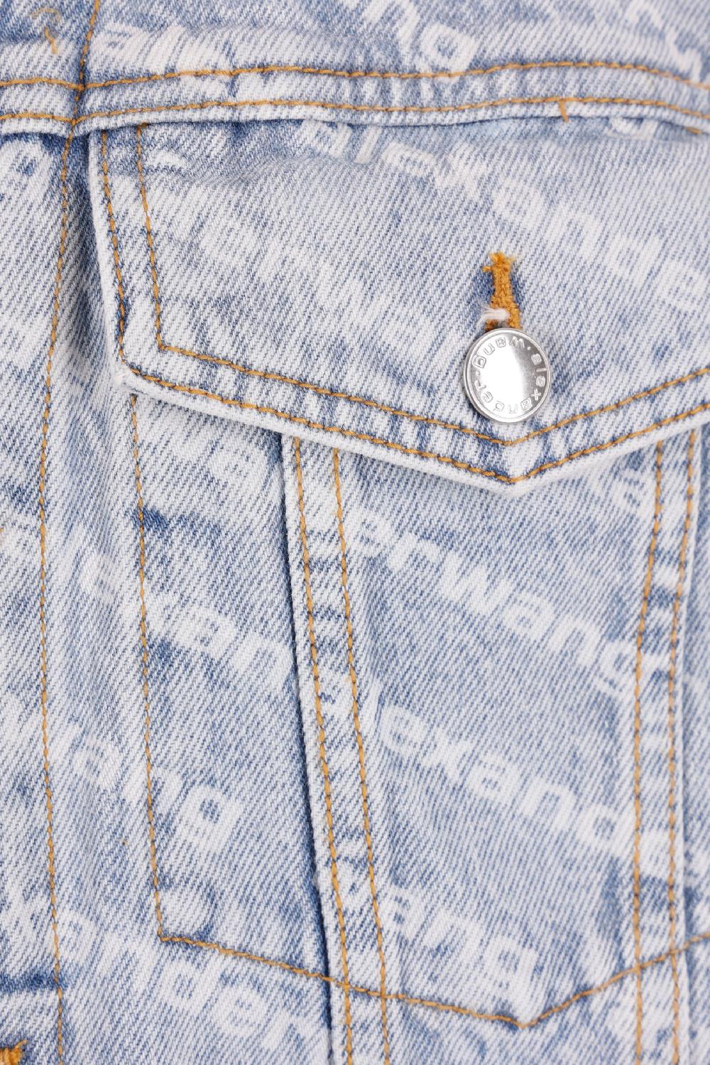 ALEXANDER WANG Giubbotto In Denim Stampa Logo