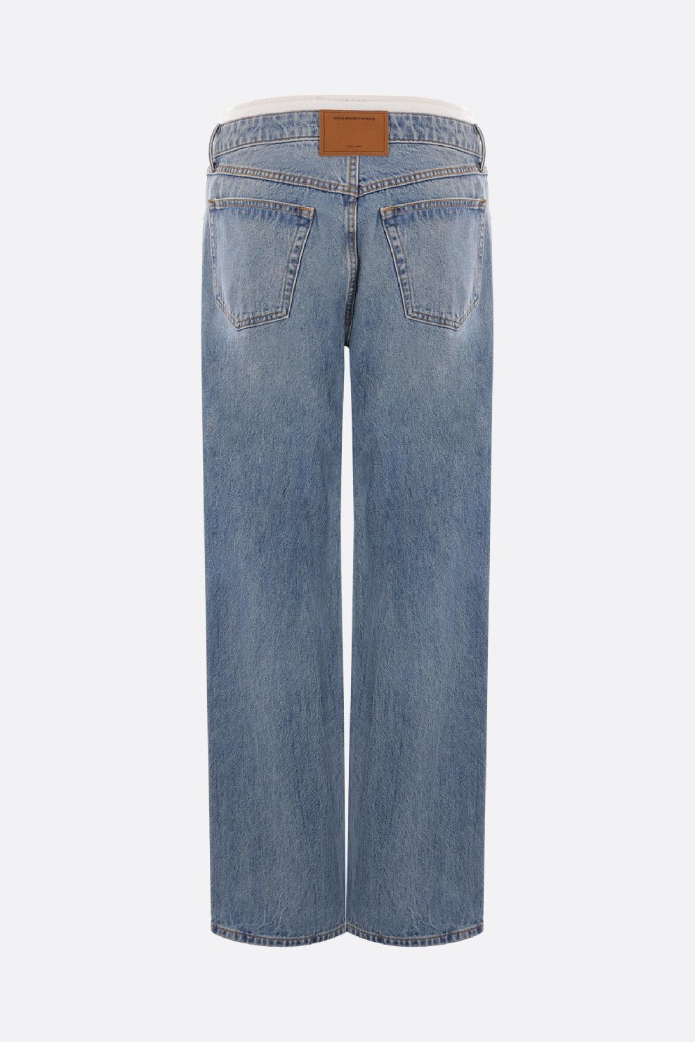 ALEXANDER WANG Jeans In Denim Con Fascia Pointelle