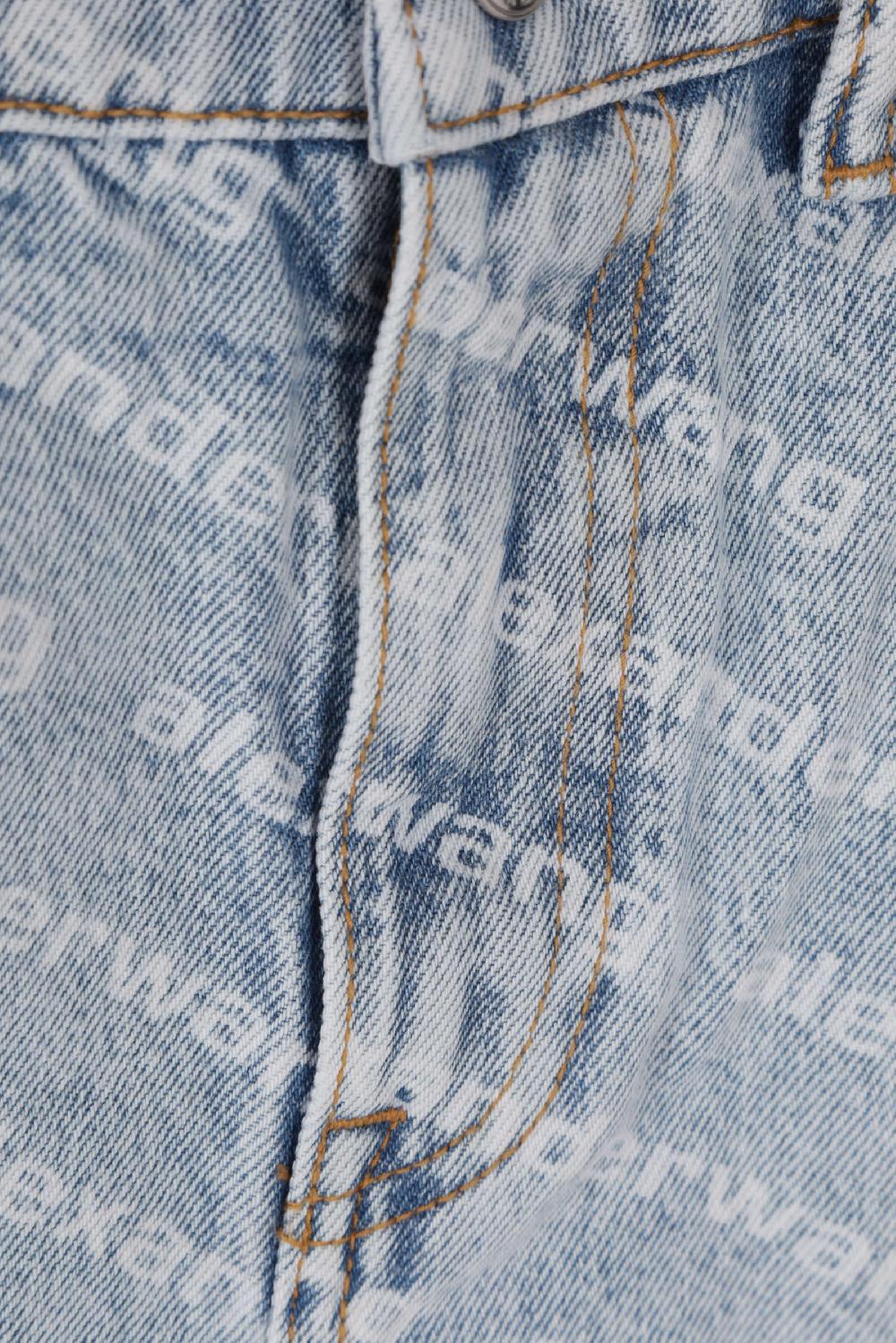 ALEXANDER WANG Shorts In Denim Stampa Logo