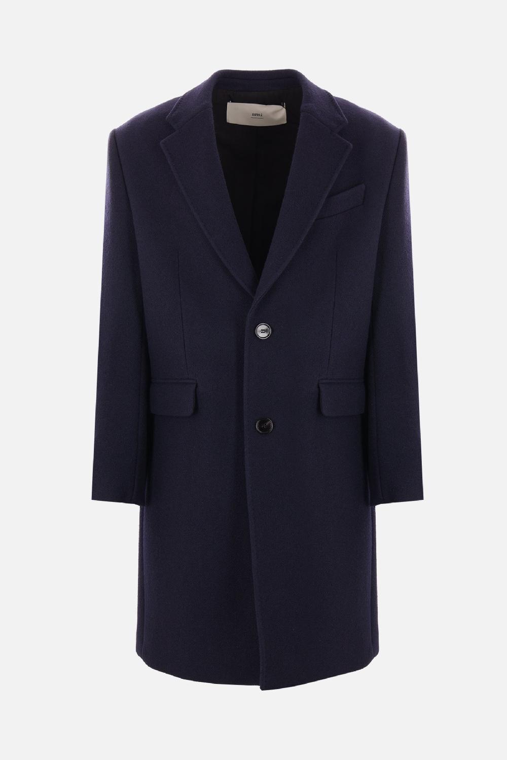 AMI PARIS cappotto monopetto in lana