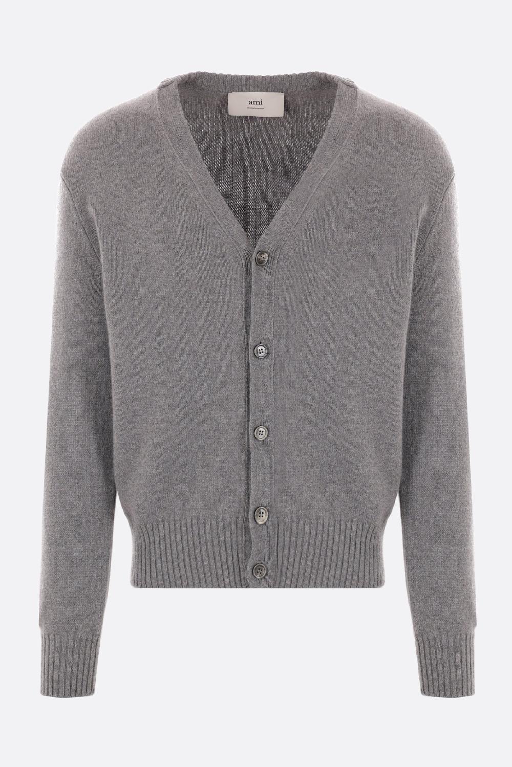 AMI PARIS cardigan Ami de Coeur in cashmere e lana