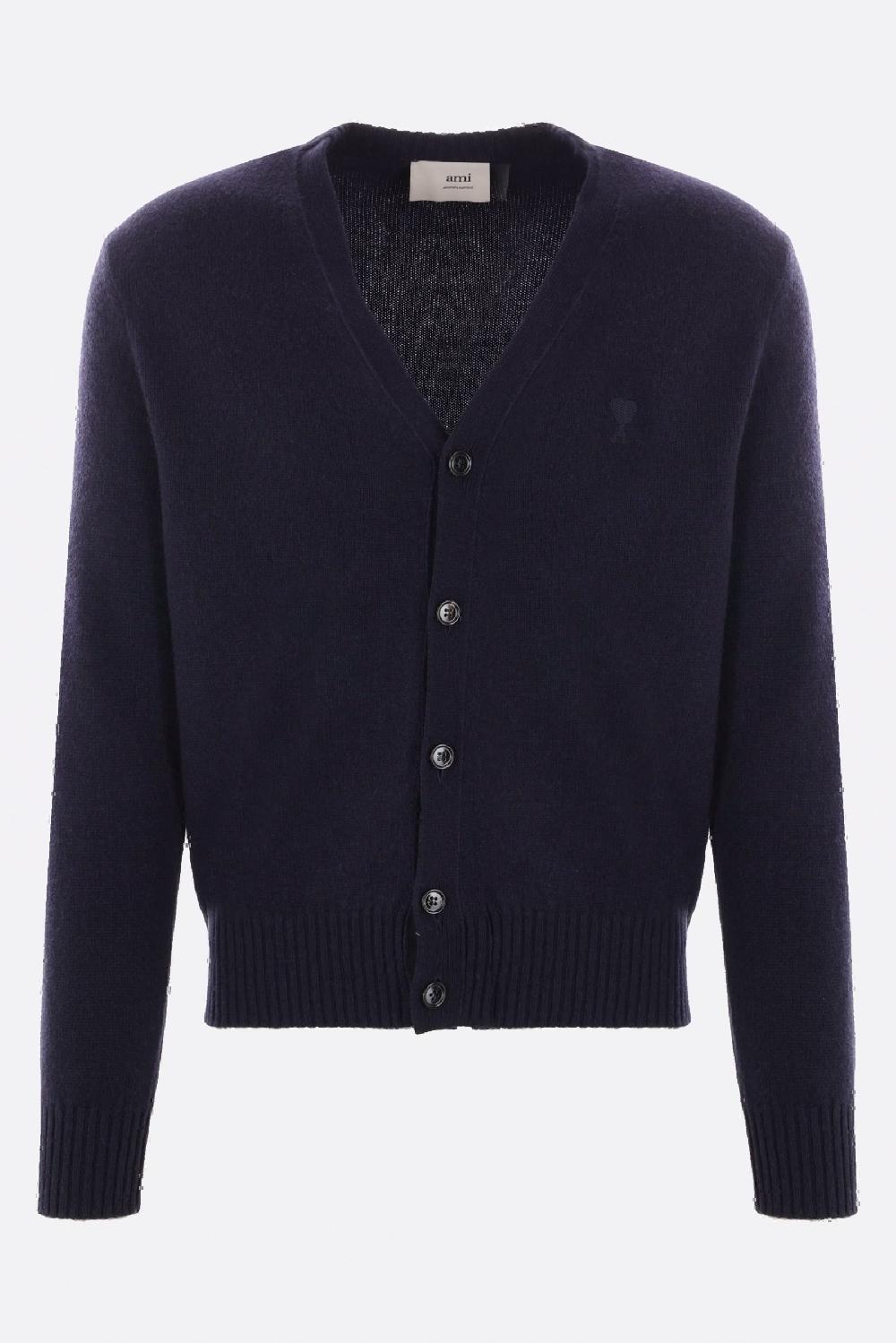 AMI PARIS cardigan Ami de Coeur in cashmere e lana