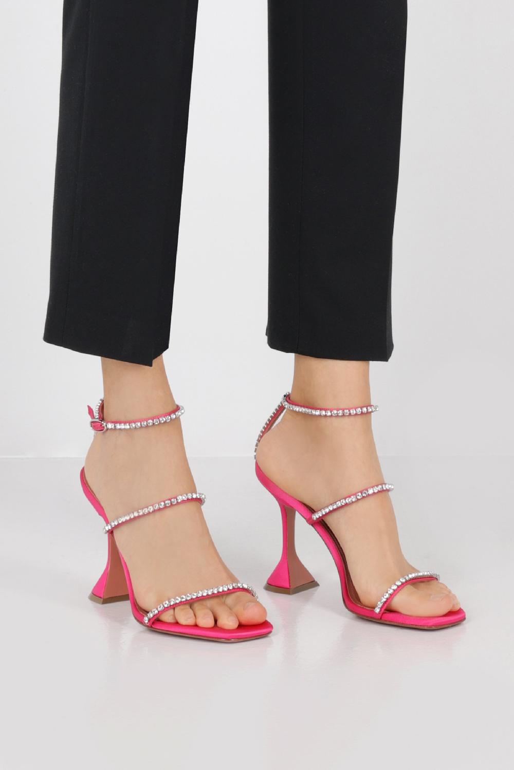 AMINA MUADDI Sandalo Gilda In Raso