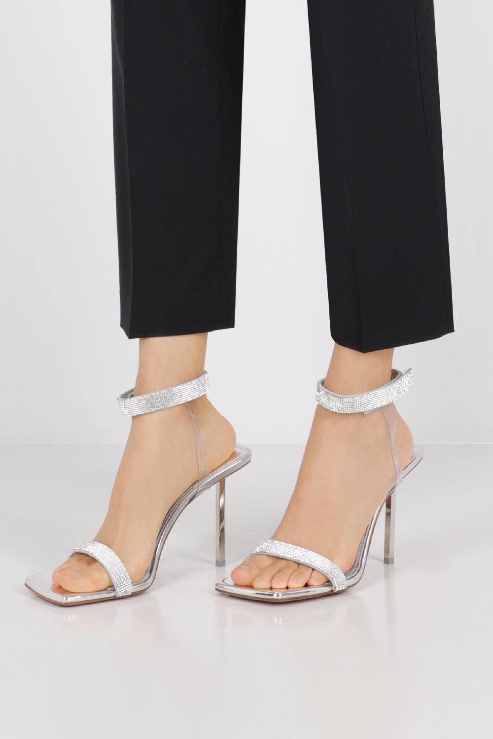 AMINA MUADDI Sandalo Rih In Suede E PVC