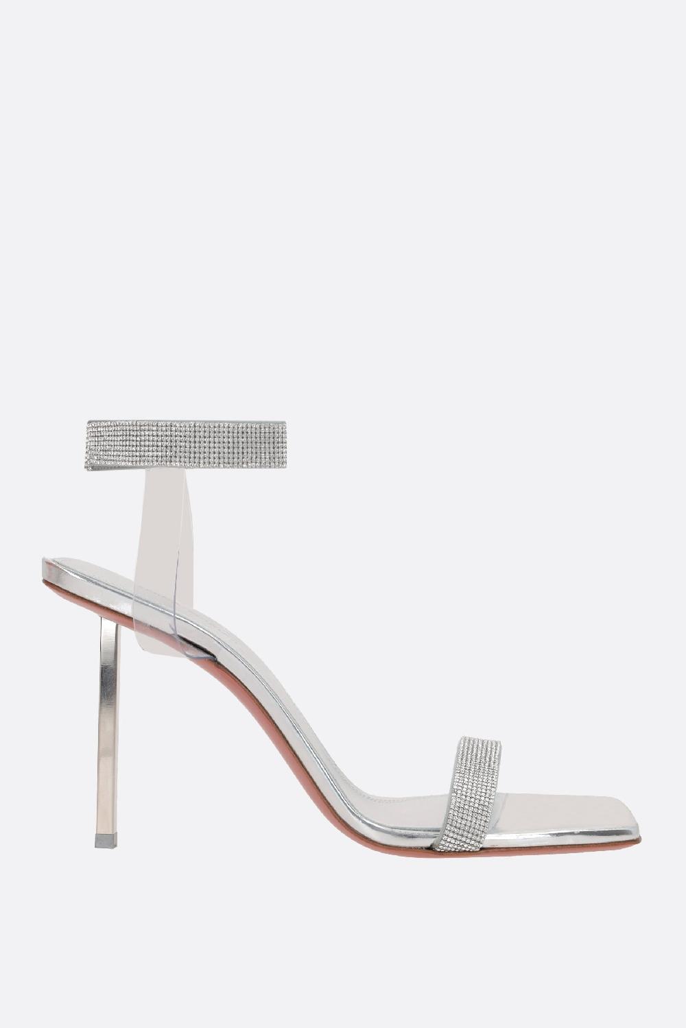 AMINA MUADDI sandalo Rih in suede e PVC