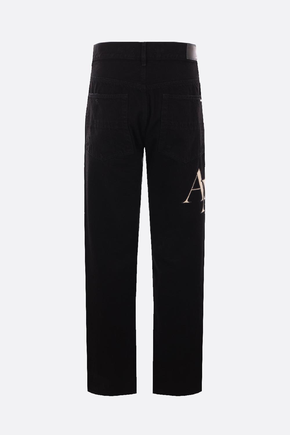 AMIRI Jeans Staggered Logo In Denim