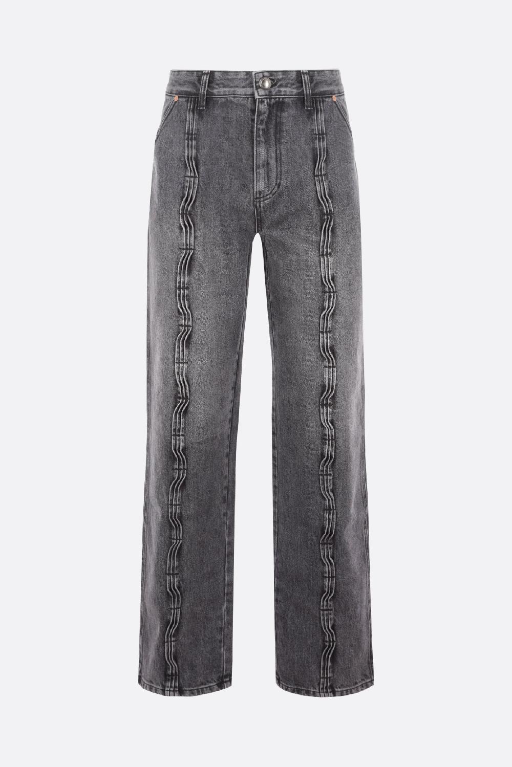 ANDERSSON BELL jeans Wave a gamba larga in denim