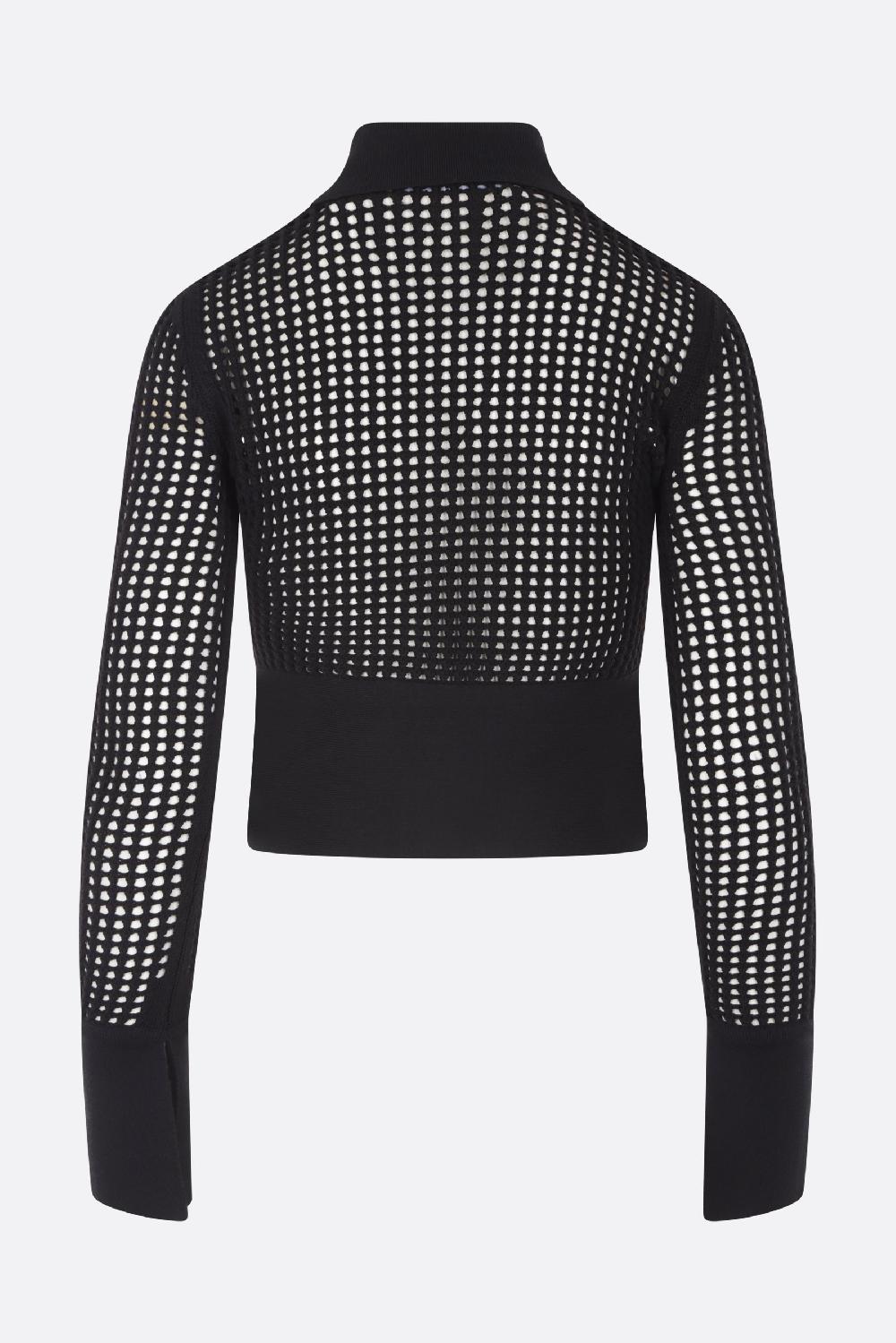 ANDREADAMO Cardigan Cropped In Maglia A Rete