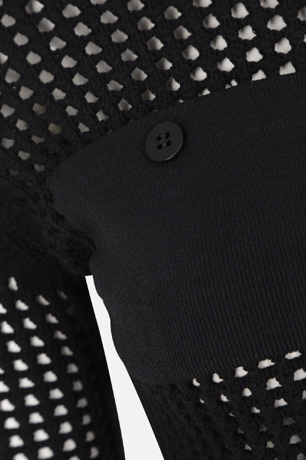 ANDREADAMO Cardigan Cropped In Maglia A Rete