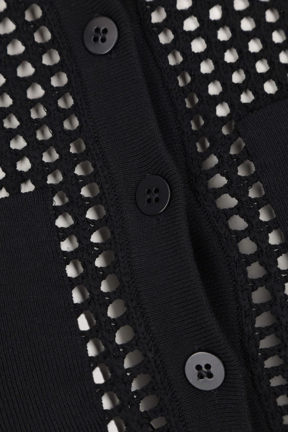 ANDREADAMO Cardigan Cropped In Maglia A Rete