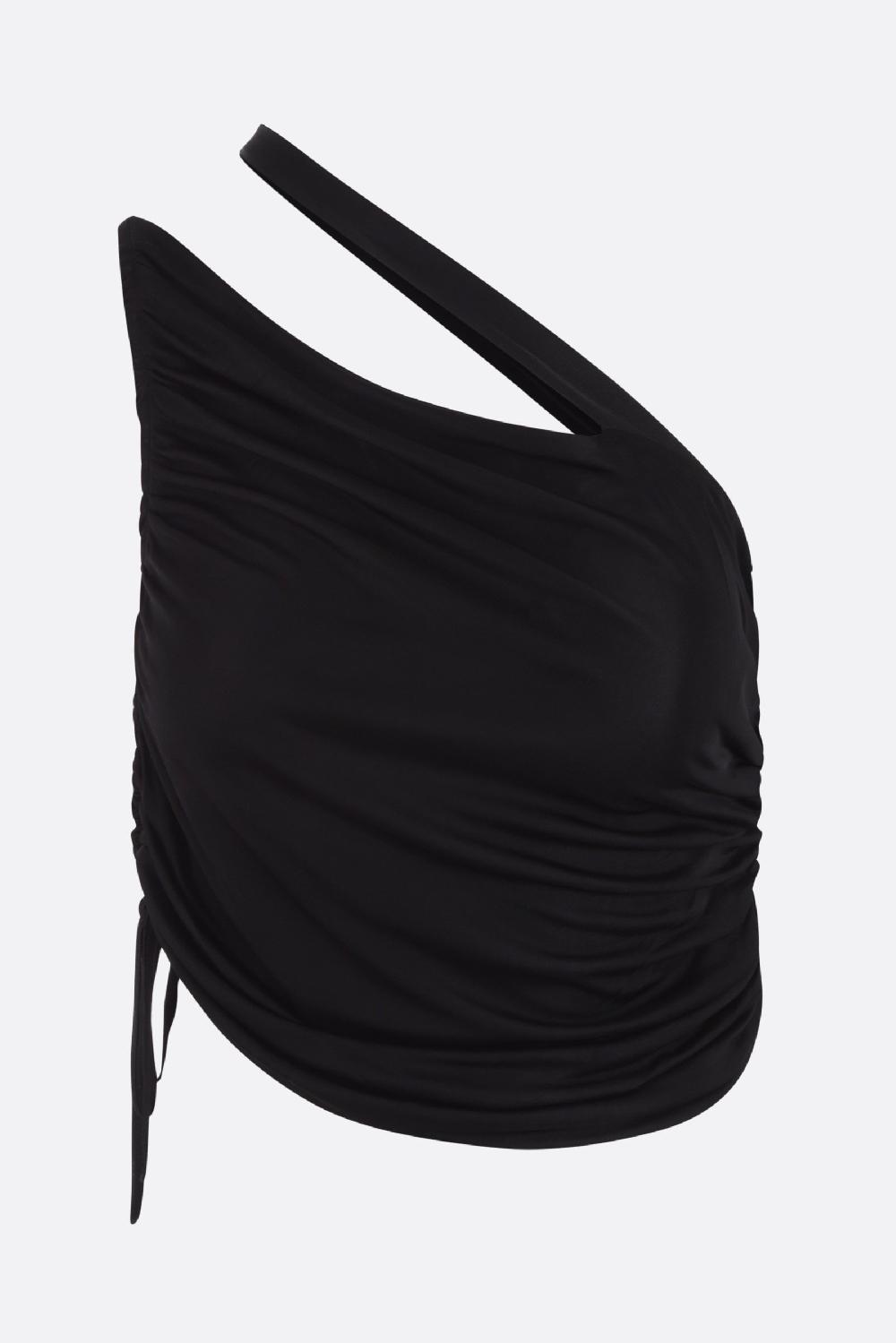 ANDREADAMO top cropped monospalla in viscosa