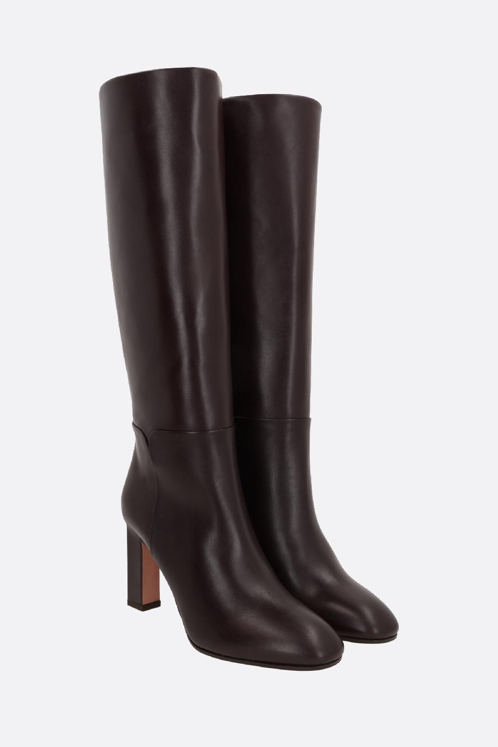 AQUAZZURA Stivale Sellier In Pelle Lucida