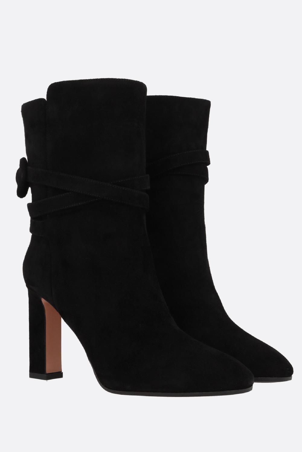 AQUAZZURA Stivaletto Very Bow Tie In Suede