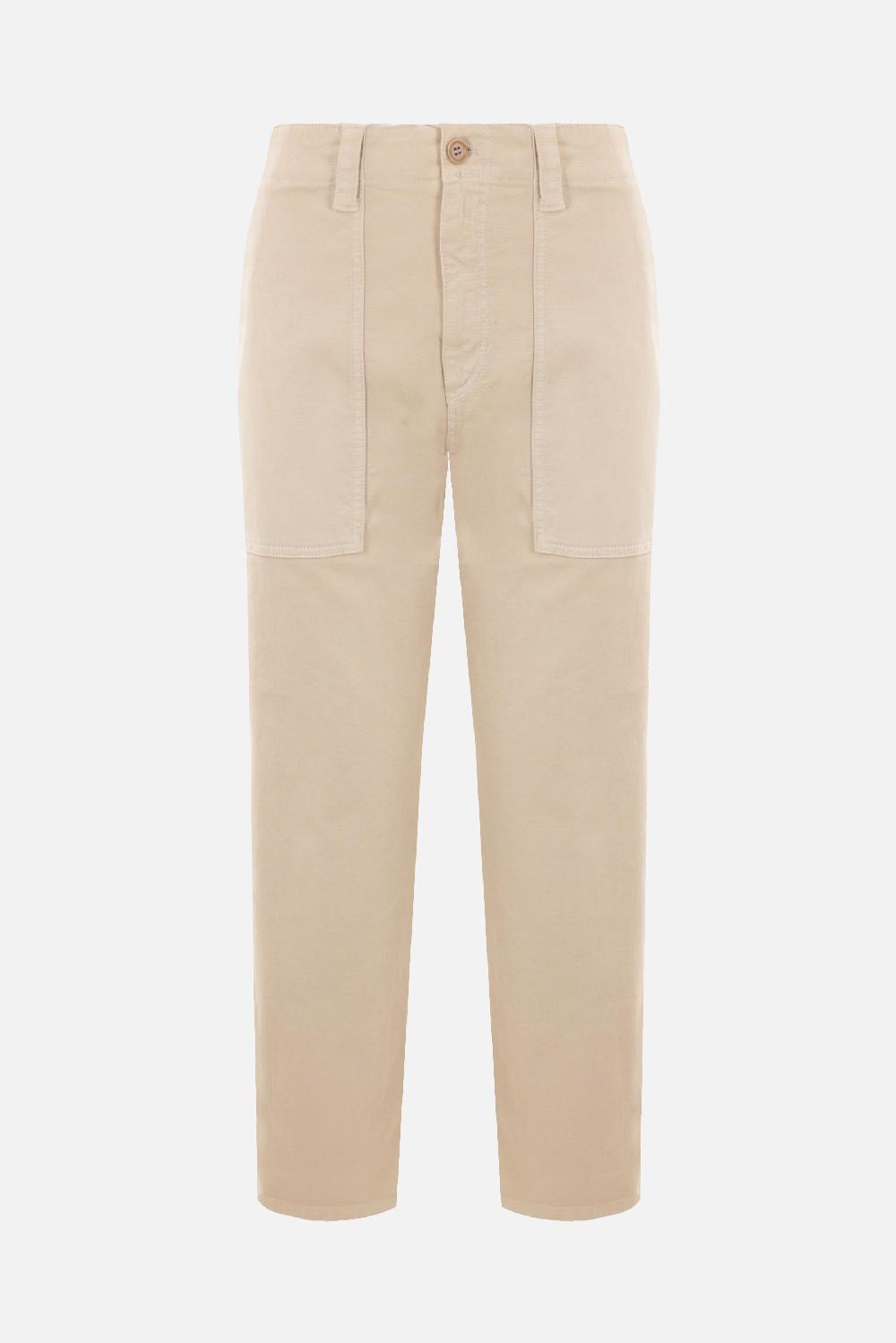 ASPESI pantalone cropped in gabardina