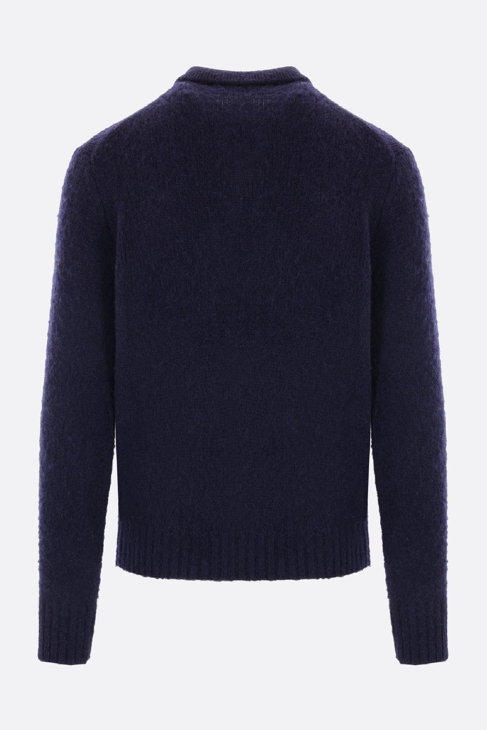 ASPESI Pullover A Polo In Lana Shetland