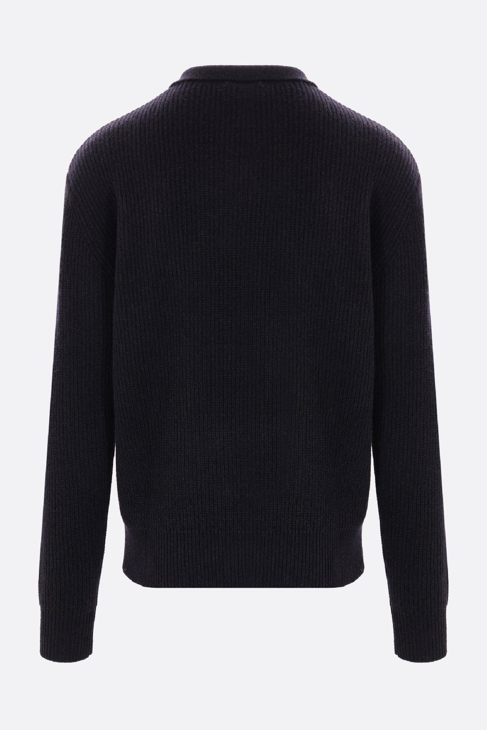 ASPESI Pullover Half-zip In Lana A Coste