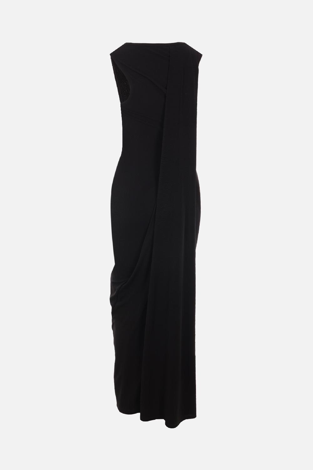 BALENCIAGA Abito Smanicato In Jersey A Costine