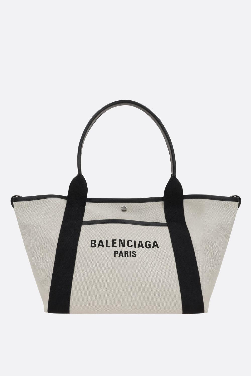 BALENCIAGA borsa tote Biarritz media in canvas