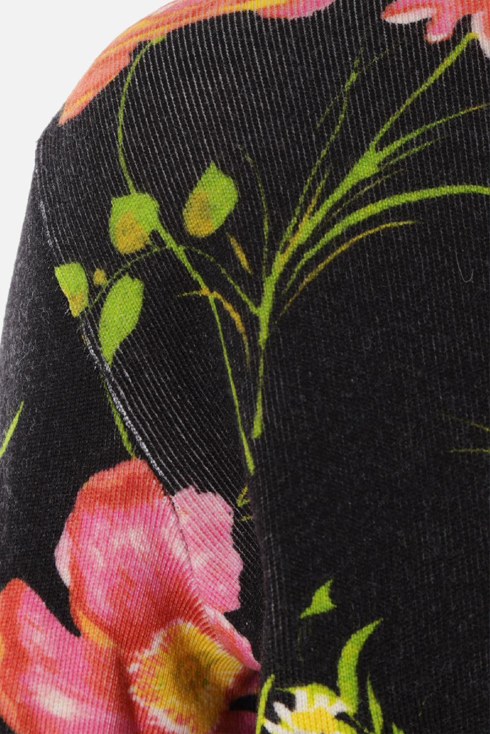 BALENCIAGA Cardigan Cropped In Lana Stampa Poppy