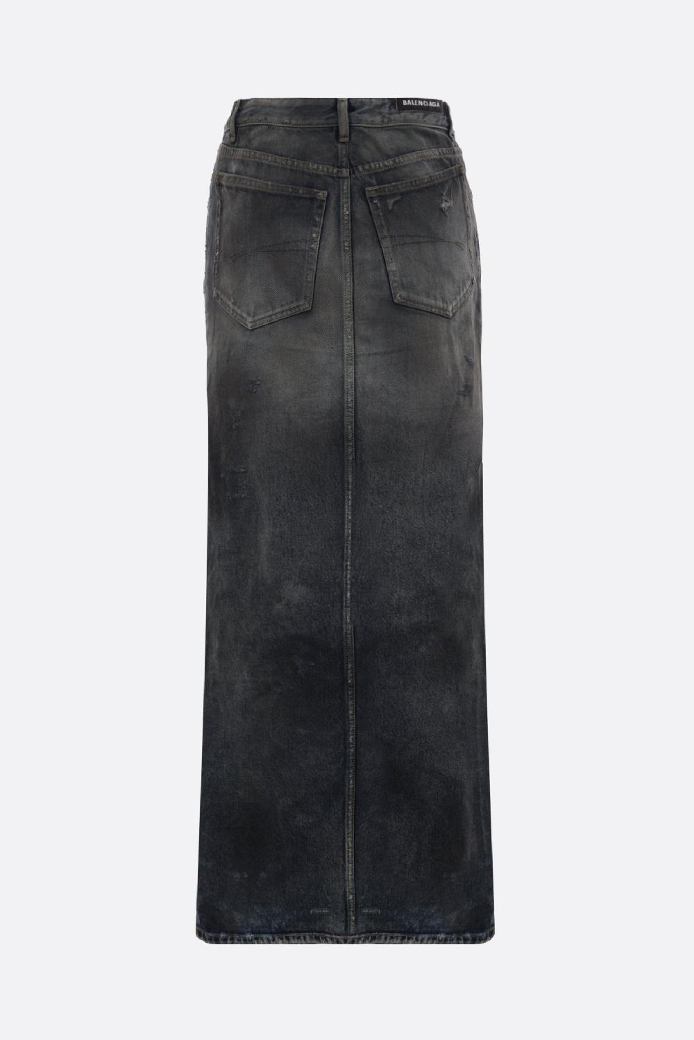 BALENCIAGA Gonna Lunga In Denim