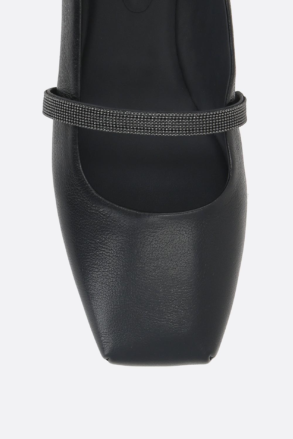 BRUNELLO CUCINELLI Ballerina In Nappa Con Shiny Strap