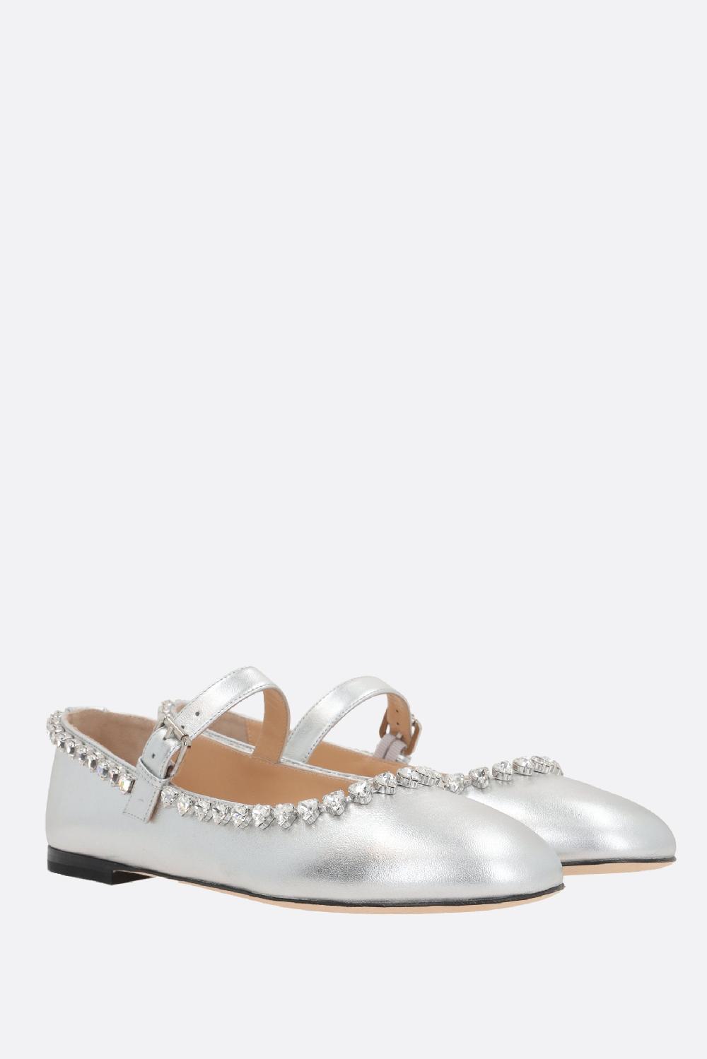 MACH & MACH Ballerina Mary-jane Audrey In Nappa Laminata