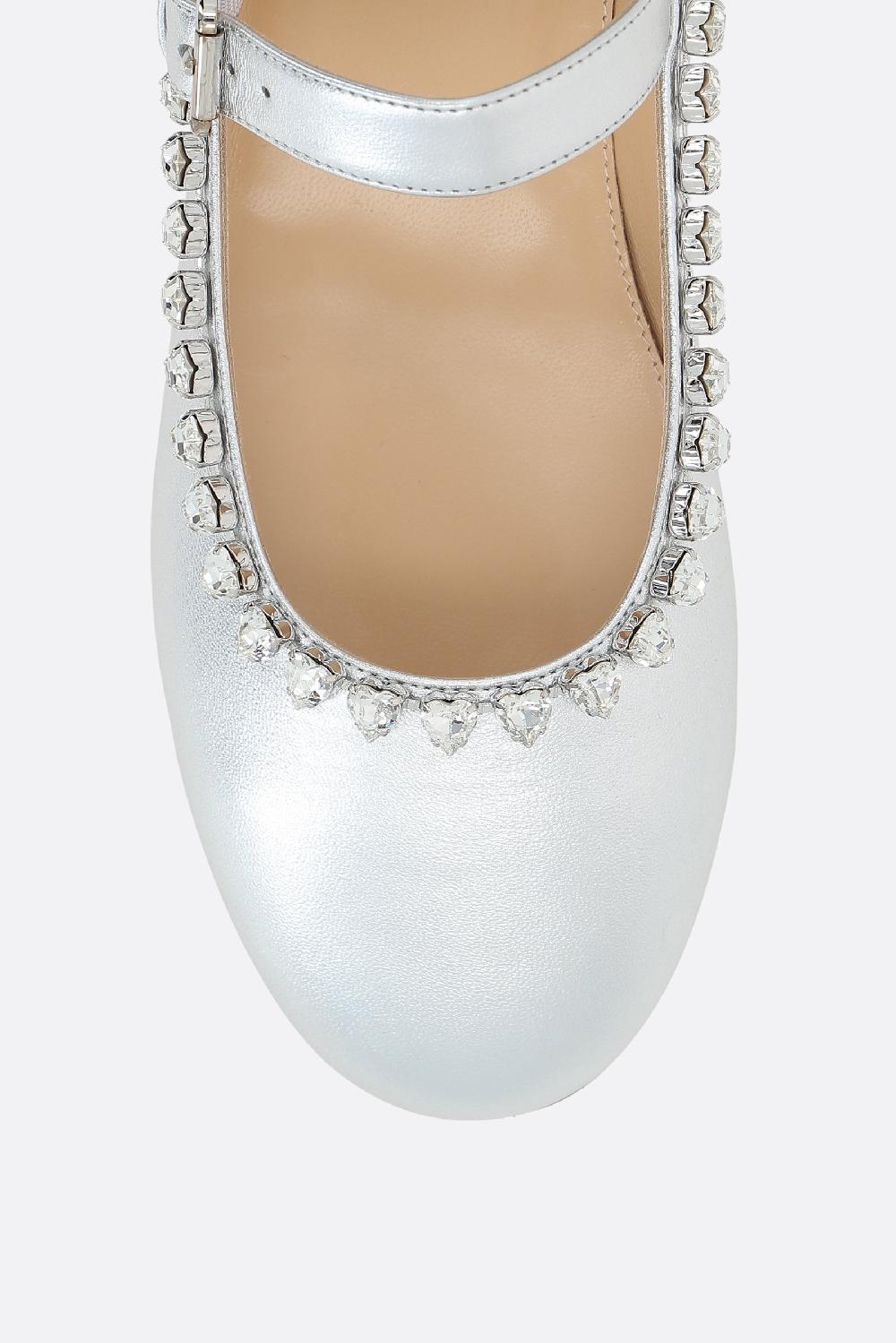 MACH & MACH Ballerina Mary-jane Audrey In Nappa Laminata