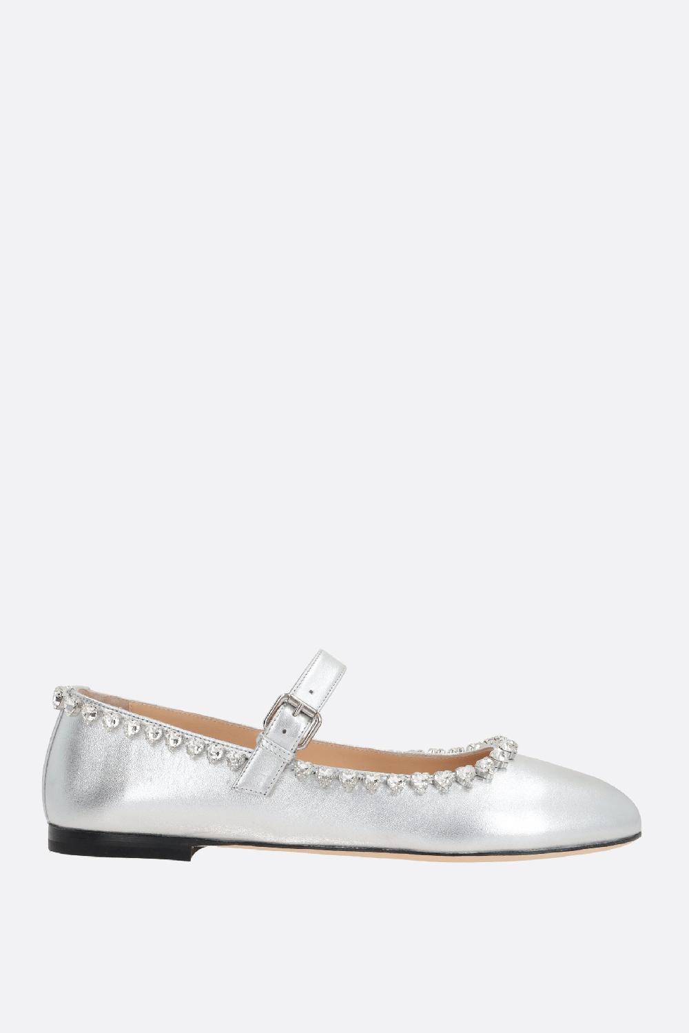 MACH & MACH ballerina mary-jane Audrey in nappa laminata