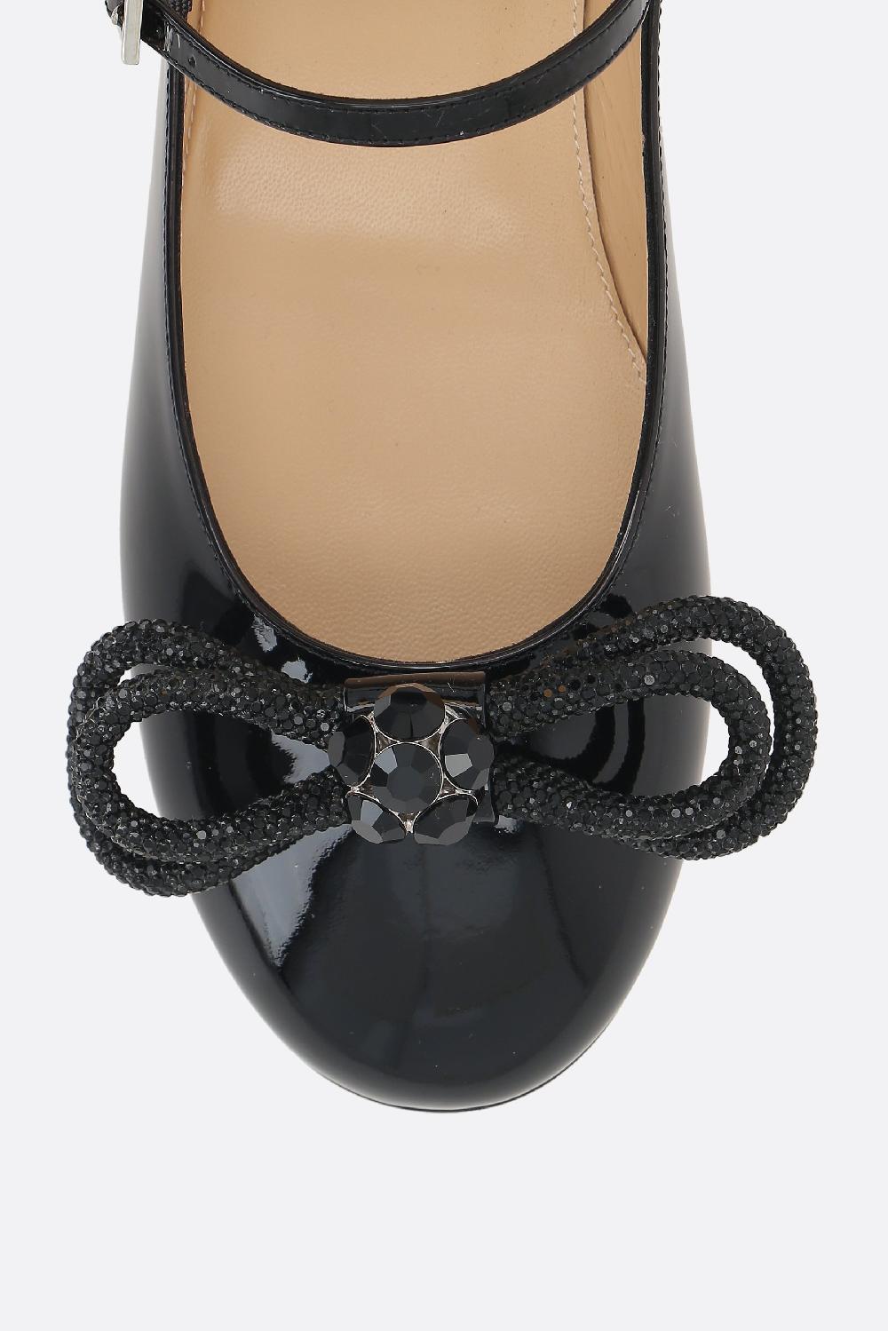 MACH & MACH Ballerina Mary-jane Double Bow In Vernice