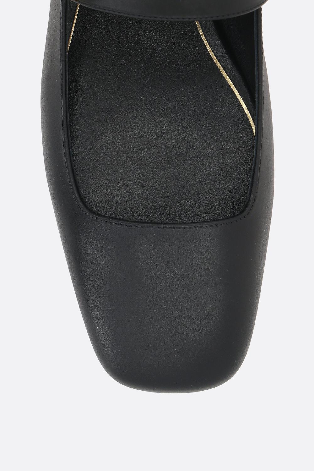 VALENTINO GARAVANI Ballerina Mary-jane VLogo Locker In Pelle Liscia